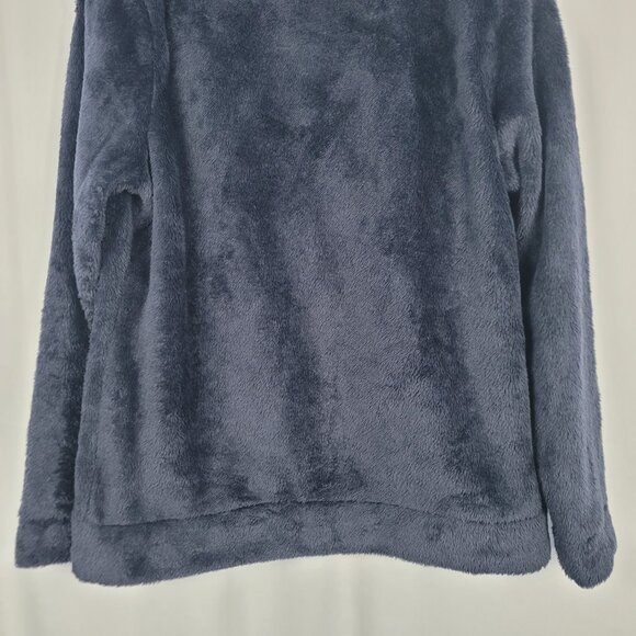 Talbots Blue Dream Fleece Sherpa Funnel Neck Pullover Women's Size Medium - Picture 3 of 10